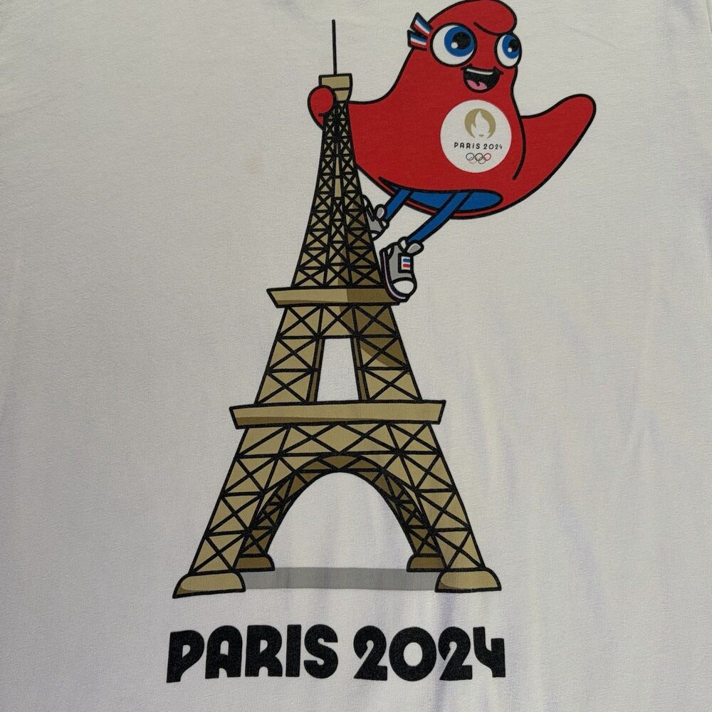 Official Paris 2024 Olympics T-shirt Phryge Mascot Size Medium RARE - Picture 2 of 10